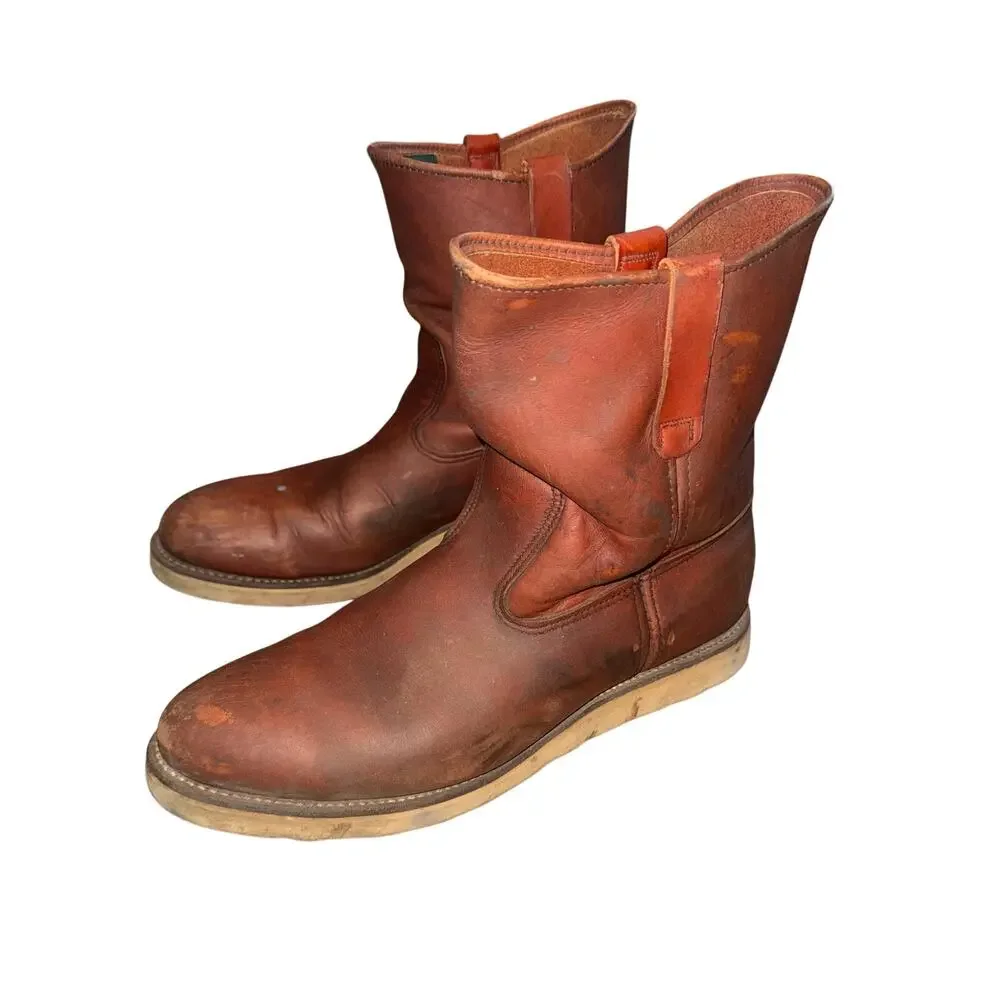 Vintage Red Wing Irish Setter Made in the USA Pull On Leather Work Boots -Sz 13D
